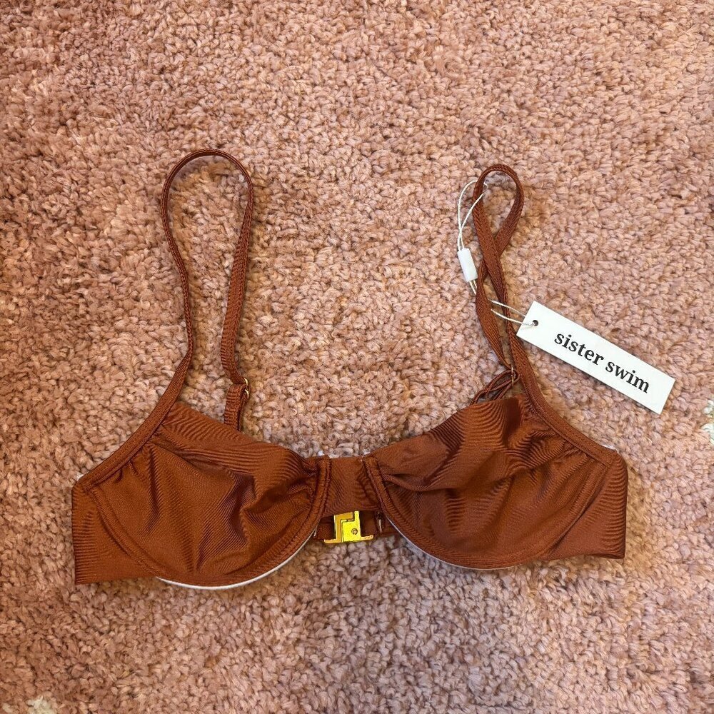 Sister Swim New York NWT - Womens Burnt Orange Bikini Top Size Small S